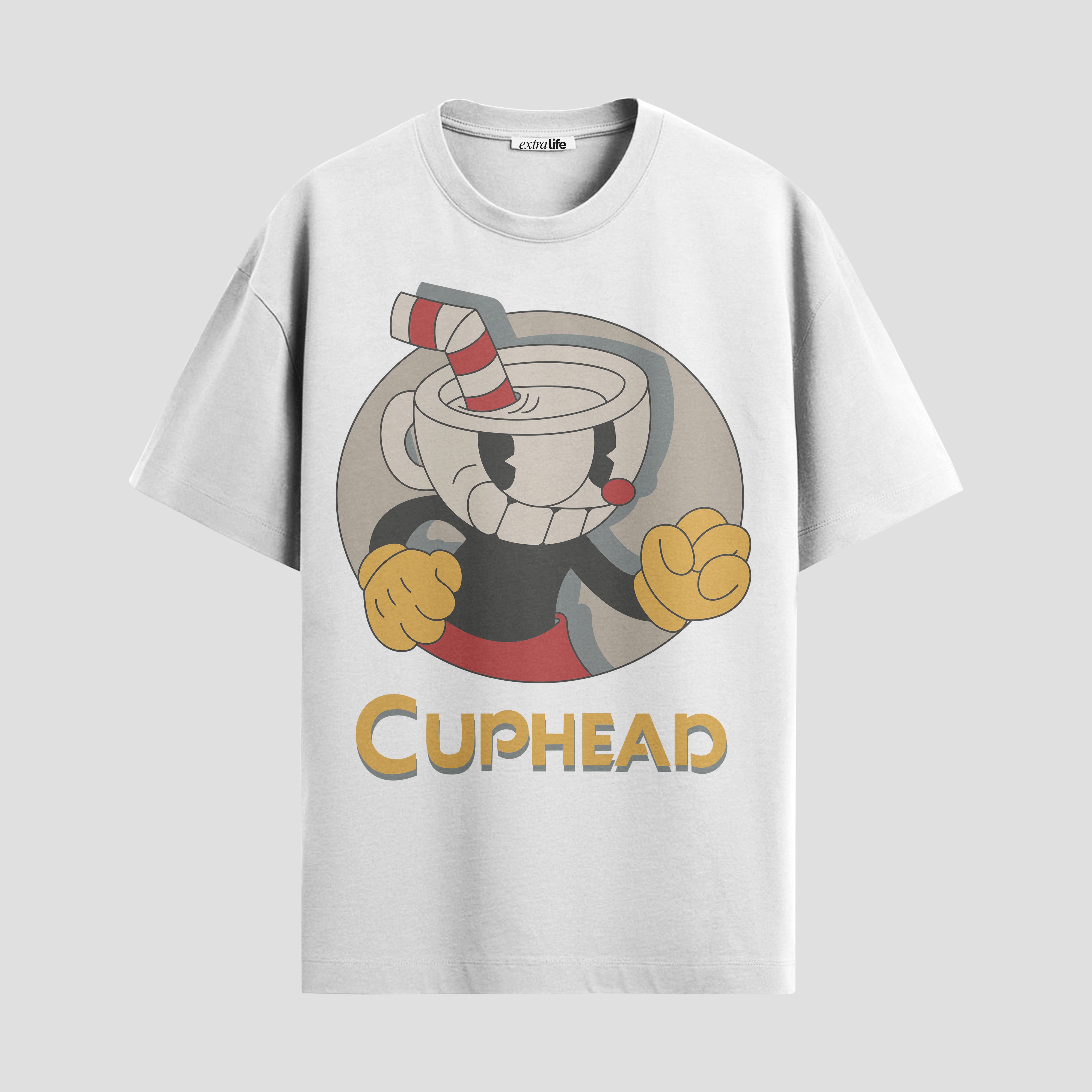 Playera urbana de anime y gaming ExtraLife MX, corte Standard Fit unisex ligero y transpirable en color Deep Black y Pure White, ropa de uso diario para gym y casual.