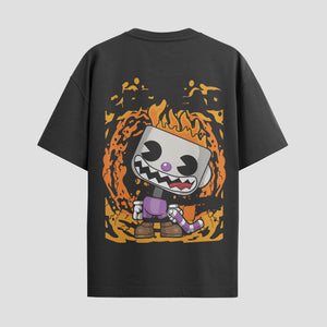 Playera urbana de anime y gaming ExtraLife MX, corte Standard Fit unisex ligero y transpirable en color Deep Black y Pure White, ropa de uso diario para gym y casual.