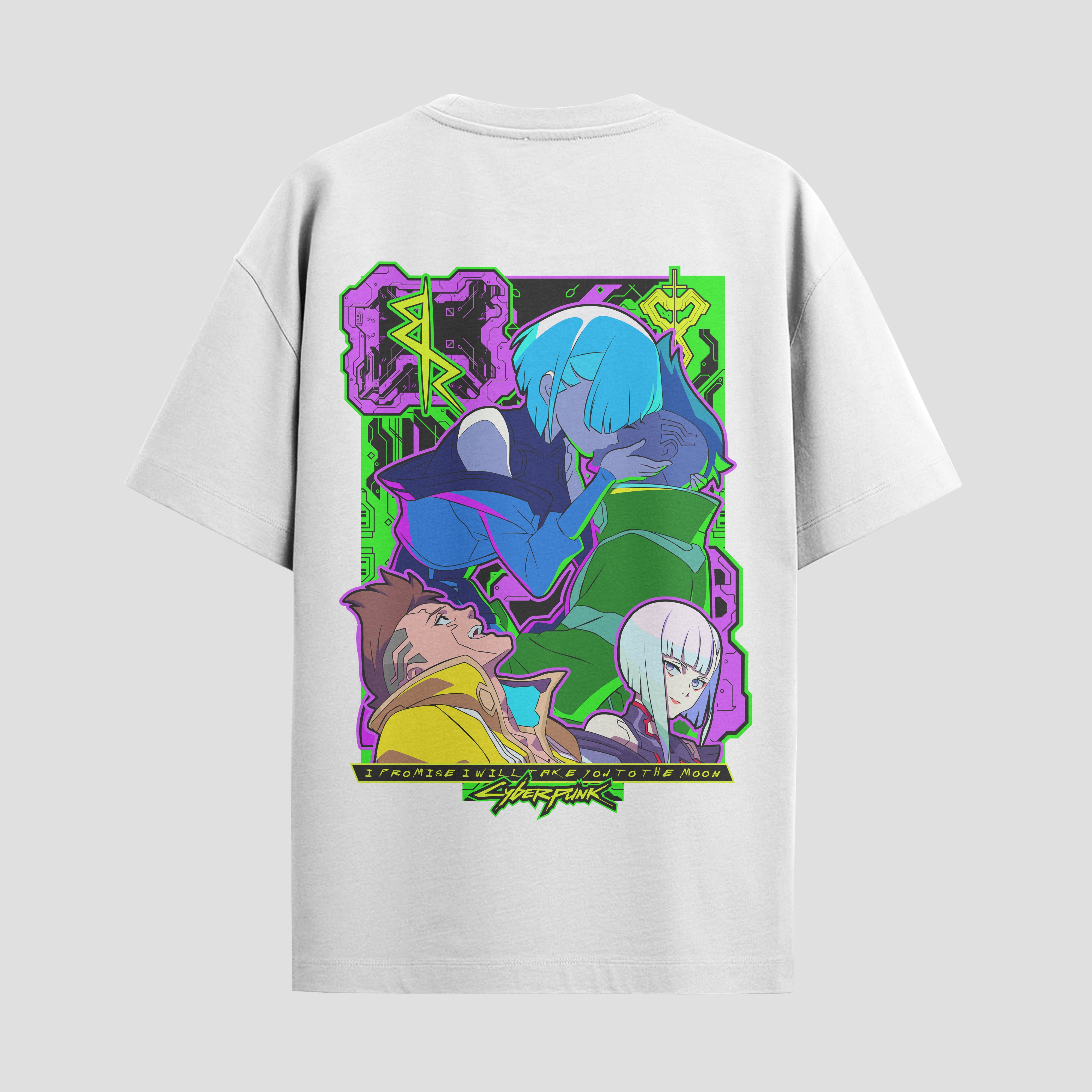 Playera urbana de anime y gaming ExtraLife MX, corte Standard Fit unisex ligero y transpirable en color Deep Black y Pure White, ropa de uso diario para gym y casual.