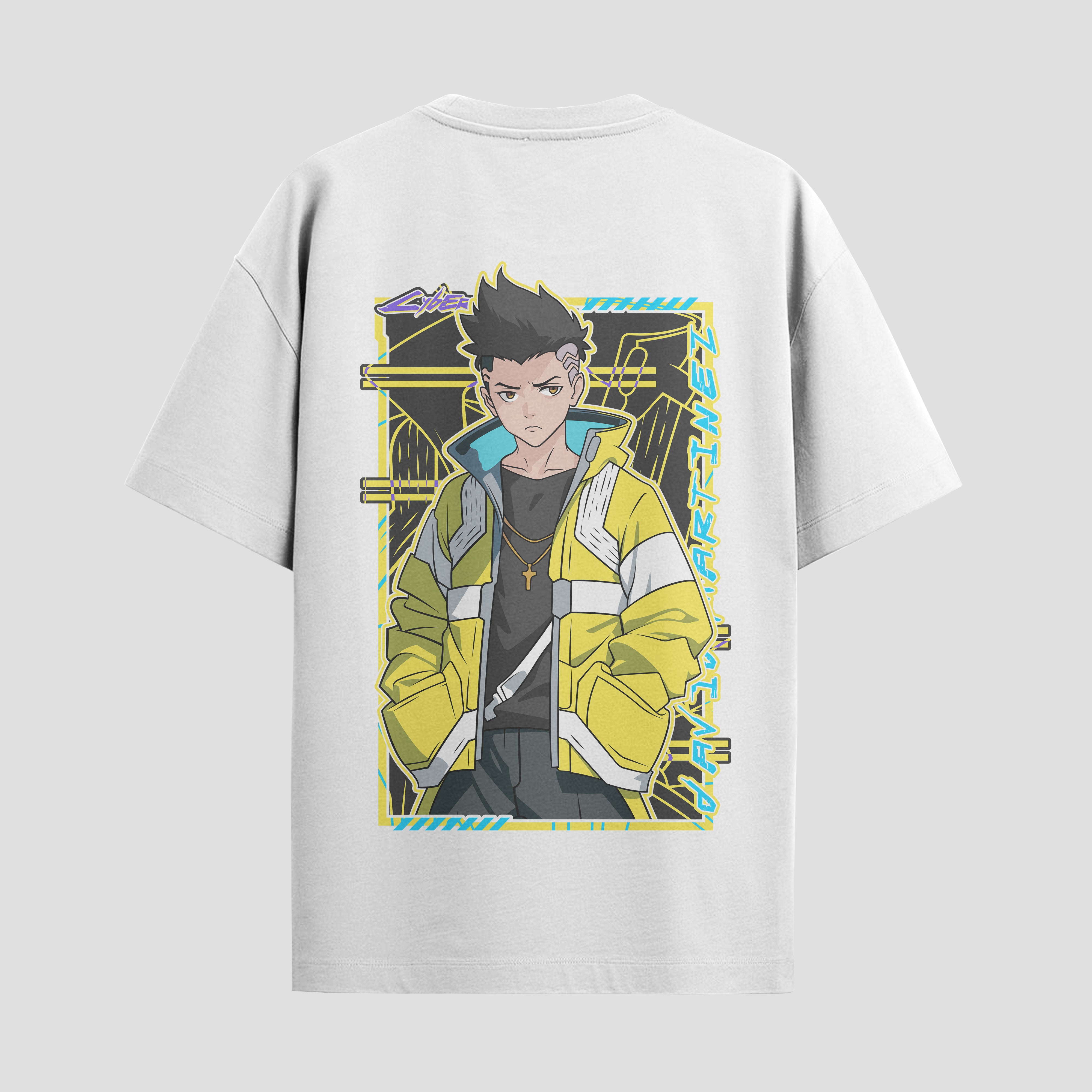 Playera urbana de anime y gaming ExtraLife MX, corte Standard Fit unisex ligero y transpirable en color Deep Black y Pure White, ropa de uso diario para gym y casual.