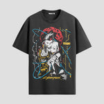Playera urbana de anime y gaming ExtraLife MX, corte Standard Fit unisex ligero y transpirable en color Deep Black y Pure White, ropa de uso diario para gym y casual.
