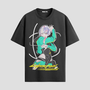 Playera urbana de anime y gaming ExtraLife MX, corte Standard Fit unisex ligero y transpirable en color Deep Black y Pure White, ropa de uso diario para gym y casual.