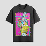 Playera urbana de anime y gaming ExtraLife MX, corte Standard Fit unisex ligero y transpirable en color Deep Black y Pure White, ropa de uso diario para gym y casual.