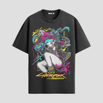 Playera urbana de anime y gaming ExtraLife MX, corte Standard Fit unisex ligero y transpirable en color Deep Black y Pure White, ropa de uso diario para gym y casual.