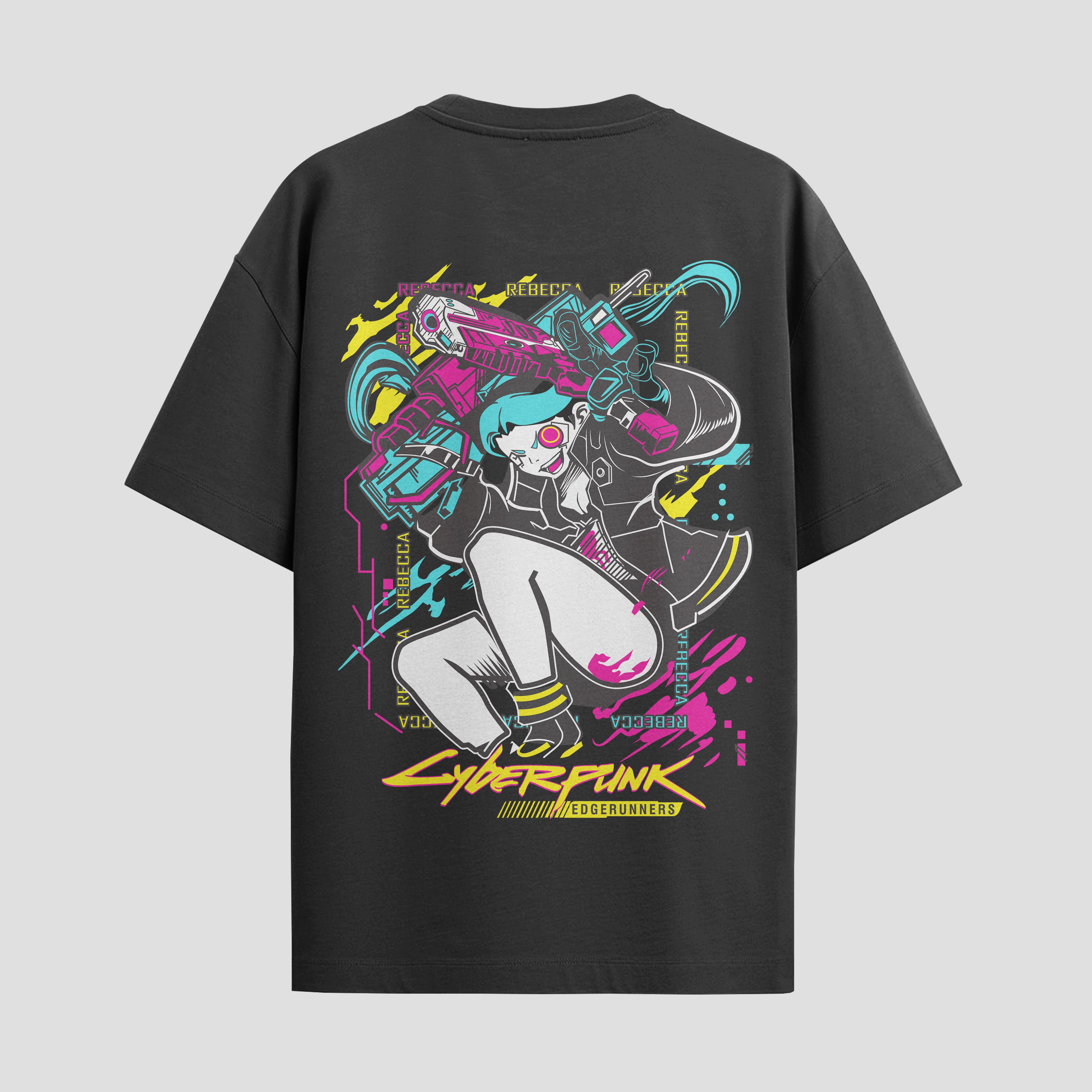 Playera urbana de anime y gaming ExtraLife MX, corte Standard Fit unisex ligero y transpirable en color Deep Black y Pure White, ropa de uso diario para gym y casual.