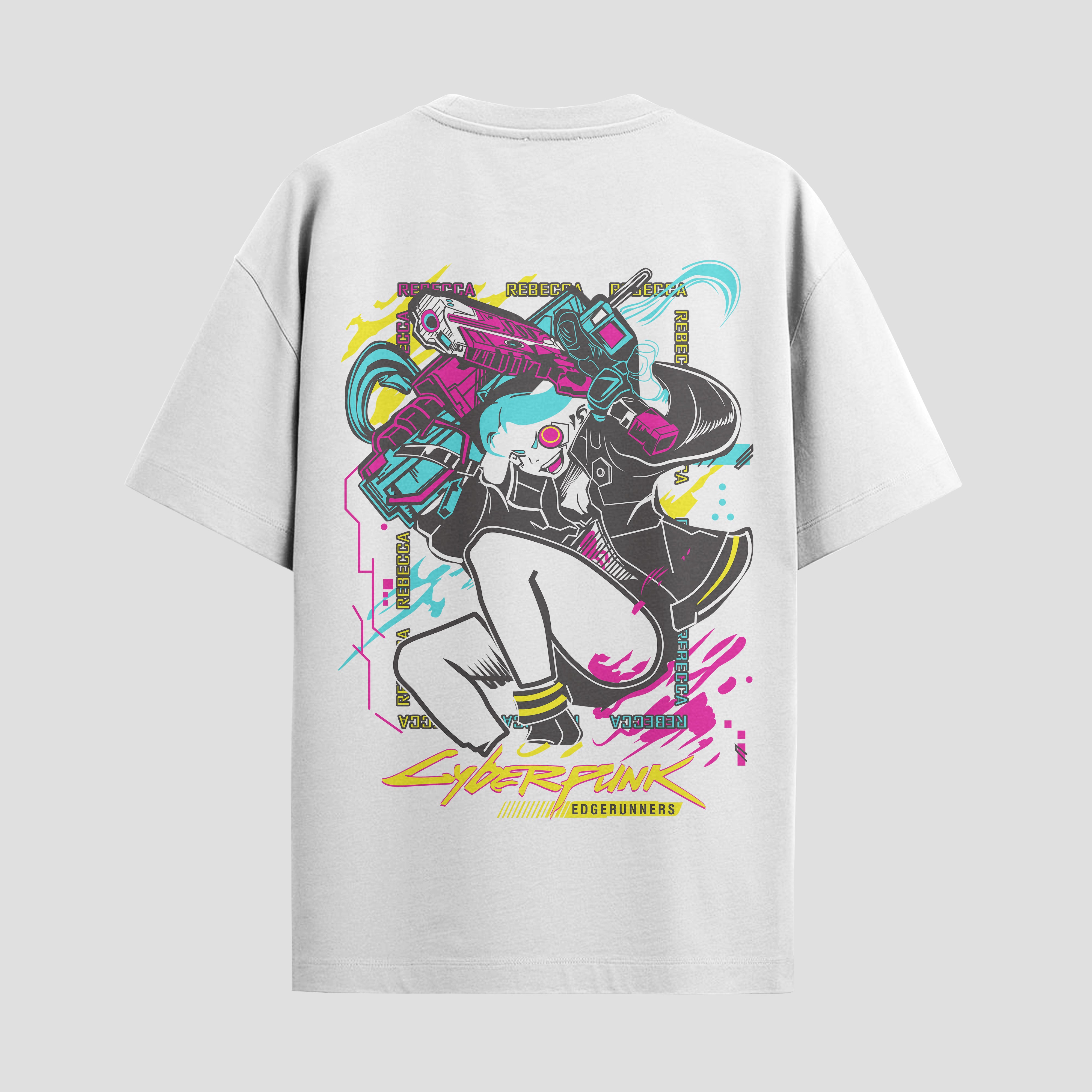 Playera urbana de anime y gaming ExtraLife MX, corte Standard Fit unisex ligero y transpirable en color Deep Black y Pure White, ropa de uso diario para gym y casual.
