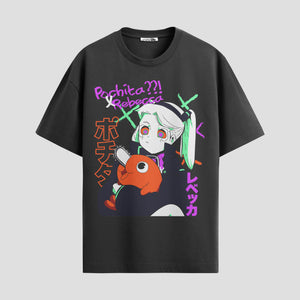 Playera urbana de anime y gaming ExtraLife MX, corte Standard Fit unisex ligero y transpirable en color Deep Black y Pure White, ropa de uso diario para gym y casual.