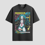 Playera urbana de anime y gaming ExtraLife MX, corte Standard Fit unisex ligero y transpirable en color Deep Black y Pure White, ropa de uso diario para gym y casual.