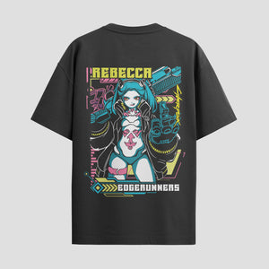 Playera urbana de anime y gaming ExtraLife MX, corte Standard Fit unisex ligero y transpirable en color Deep Black y Pure White, ropa de uso diario para gym y casual.
