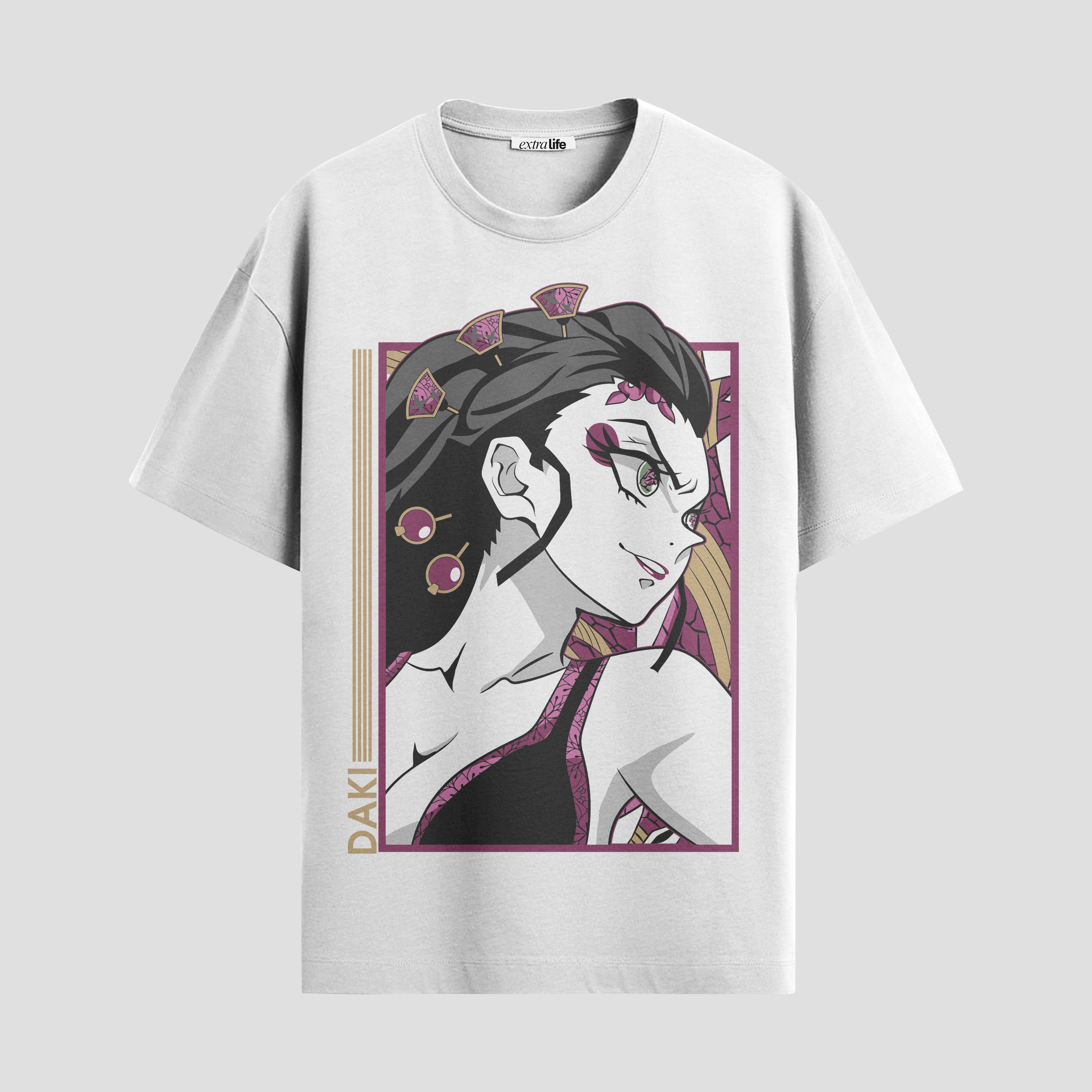 Playera urbana de anime y gaming ExtraLife MX, corte Standard Fit unisex ligero y transpirable en color Deep Black y Pure White, ropa de uso diario para gym y casual.