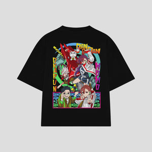 Playera streetwear premium de anime y gaming ExtraLife MX, corte oversized drop shoulder ligero y fresco en color Deep Black y Off-White, moda urbana mexicana de culto.