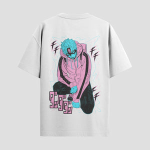 Playera urbana de anime y gaming ExtraLife MX, corte Standard Fit unisex ligero y transpirable en color Deep Black y Pure White, ropa de uso diario para gym y casual.