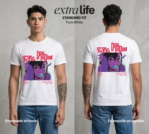 Lo Paranormal Cotidiano | La Cazadora de Espiritus #00572 - Playera Standard Fit | Pure White - Foto en modelo