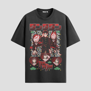 Playera urbana de anime y gaming ExtraLife MX, corte Standard Fit unisex ligero y transpirable en color Deep Black y Pure White, ropa de uso diario para gym y casual.