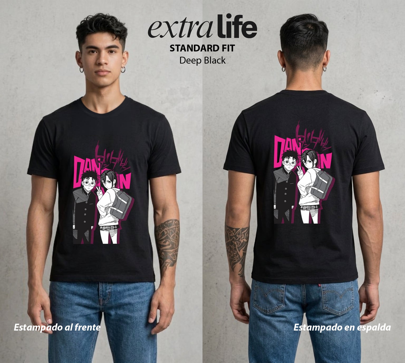 Lo Paranormal Cotidiano | Los Dos del Ocultismo #00578 - Playera Standard Fit | Deep Black - Foto en modelo
