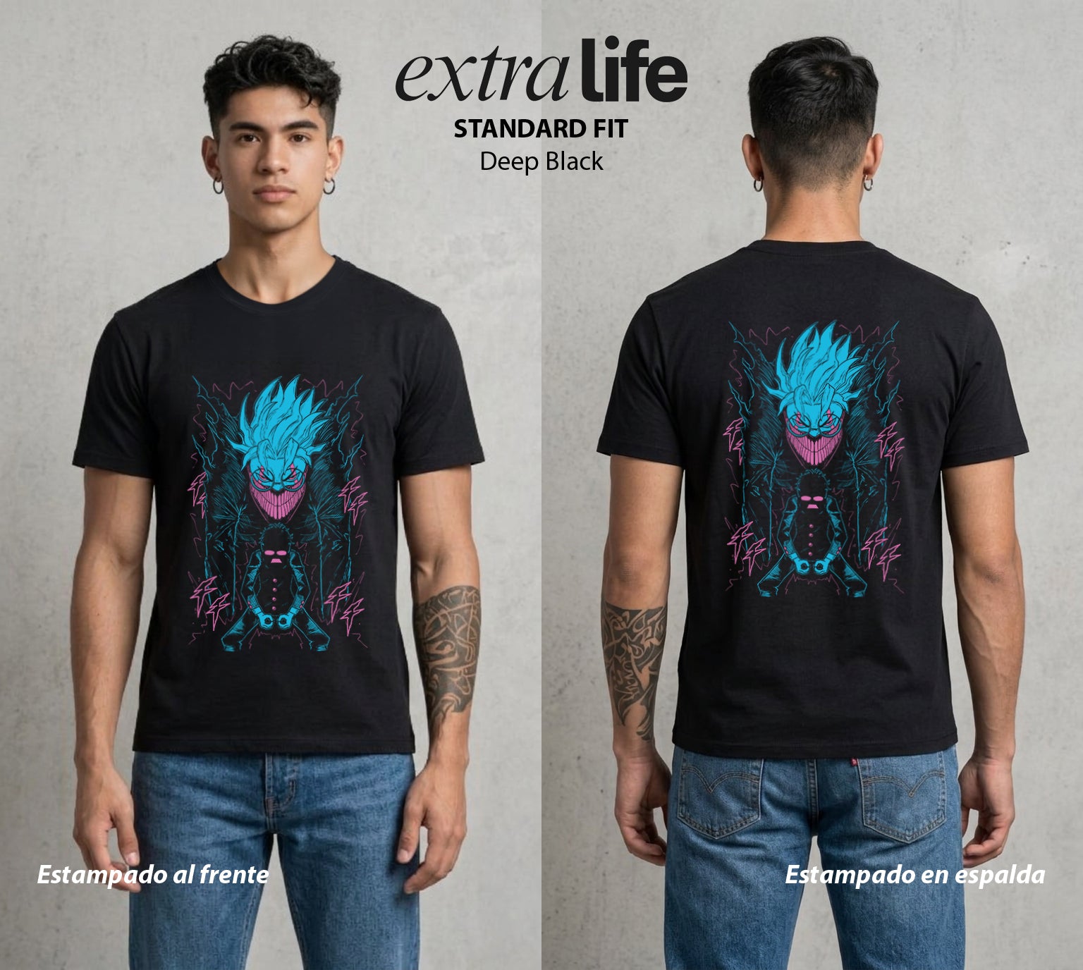 Lo Paranormal Cotidiano | El Chico del Ocultismo #00582 - Playera Standard Fit | Deep Black - Foto en modelo