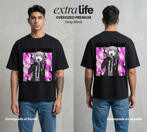 El Juicio Final Escolar | El de Corbata y Filo #00597 - Playera Oversized Premium | Deep Black - Foto en modelo
