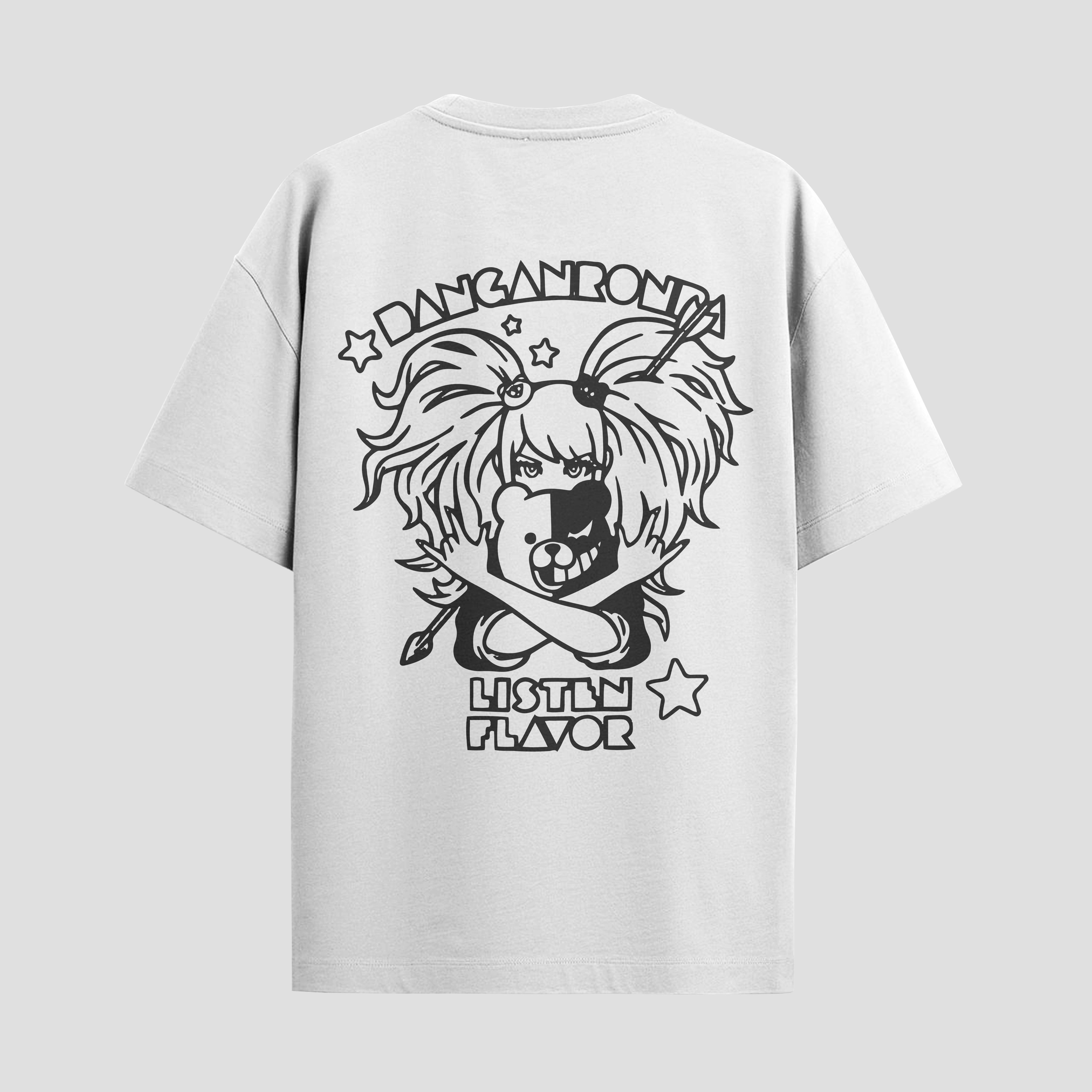 Playera urbana de anime y gaming ExtraLife MX, corte Standard Fit unisex ligero y transpirable en color Deep Black y Pure White, ropa de uso diario para gym y casual.