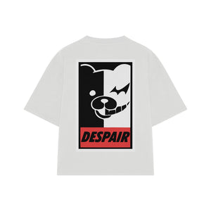 Playera streetwear premium de anime y gaming ExtraLife MX, corte oversized drop shoulder ligero y fresco en color Deep Black y Off-White, moda urbana mexicana de culto.