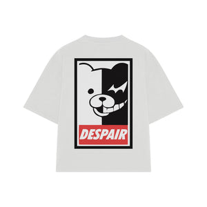 Playera streetwear premium de anime y gaming ExtraLife MX, corte oversized drop shoulder ligero y fresco en color Deep Black y Off-White, moda urbana mexicana de culto.