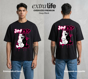 El Juicio Final Escolar | El Master del Juicio #00609 - Playera Oversized Premium | Deep Black - Foto en modelo