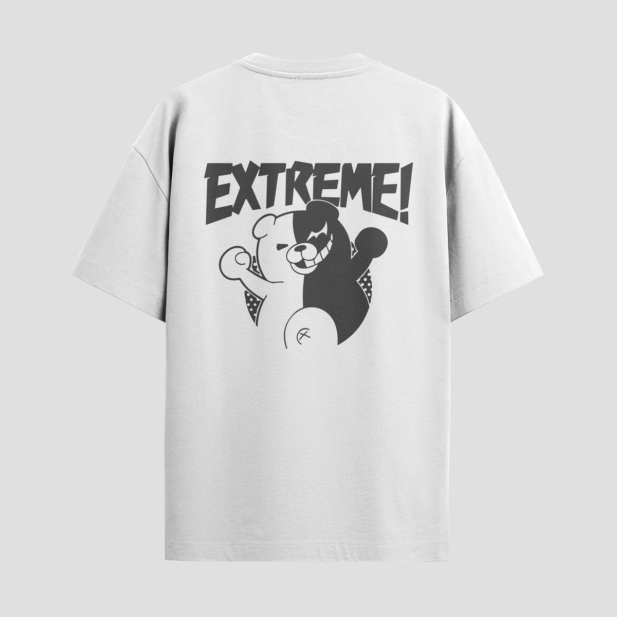 Playera urbana de anime y gaming ExtraLife MX, corte Classic Premium unisex ligero y transpirable en color Deep Black y Pure White, ropa de uso diario para gym y casual.