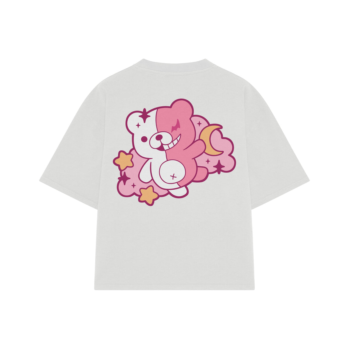 Playera streetwear premium de anime y gaming ExtraLife MX, corte oversized drop shoulder ligero y fresco en color Deep Black y Off-White, moda urbana mexicana de culto.