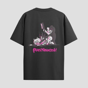 Playera urbana de anime y gaming ExtraLife MX, corte Standard Fit unisex ligero y transpirable en color Deep Black y Pure White, ropa de uso diario para gym y casual.