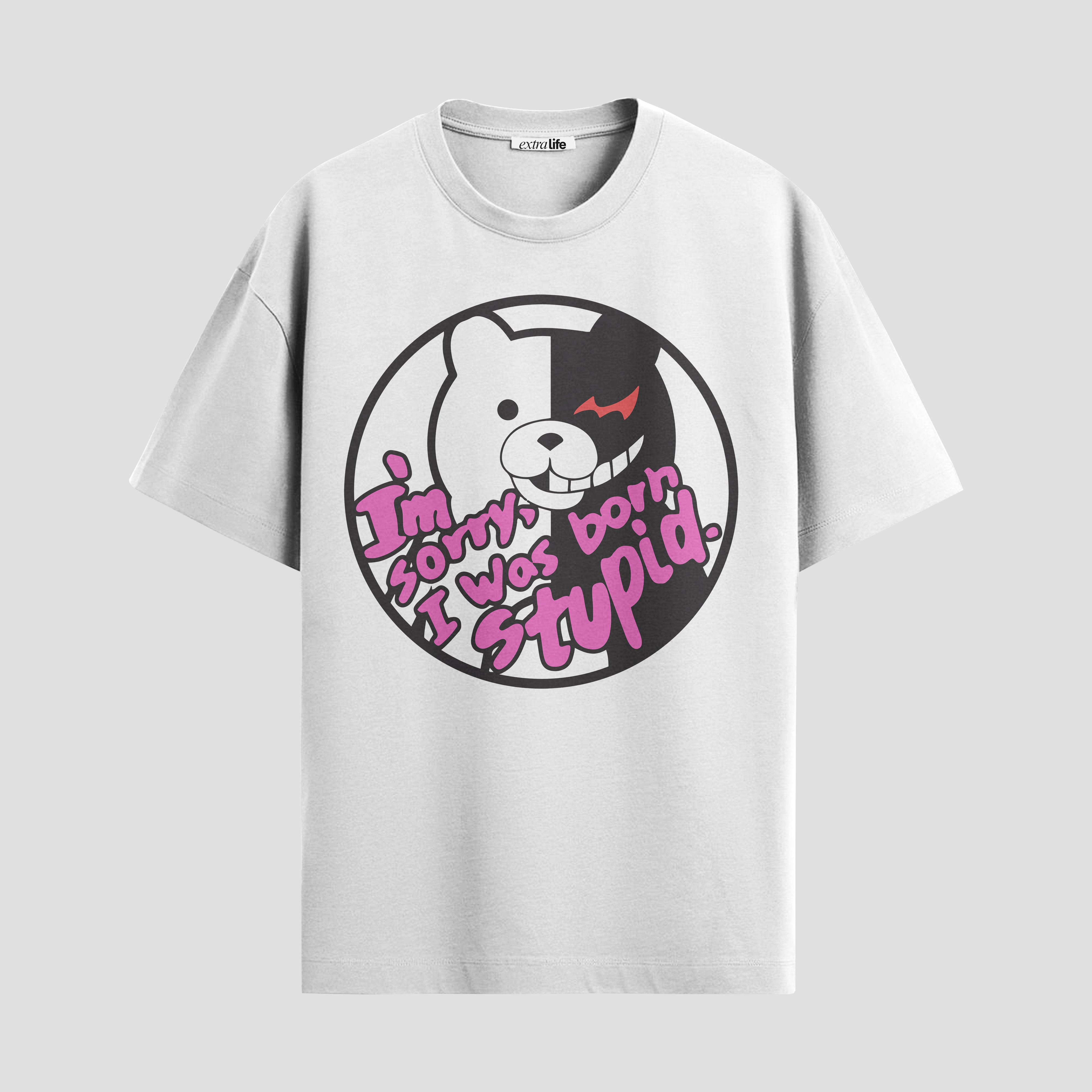 Playera urbana de anime y gaming ExtraLife MX, corte Standard Fit unisex ligero y transpirable en color Deep Black y Pure White, ropa de uso diario para gym y casual.
