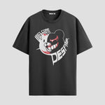 Playera urbana de anime y gaming ExtraLife MX, corte Standard Fit unisex ligero y transpirable en color Deep Black y Pure White, ropa de uso diario para gym y casual.