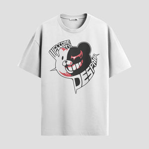 Playera urbana de anime y gaming ExtraLife MX, corte Standard Fit unisex ligero y transpirable en color Deep Black y Pure White, ropa de uso diario para gym y casual.