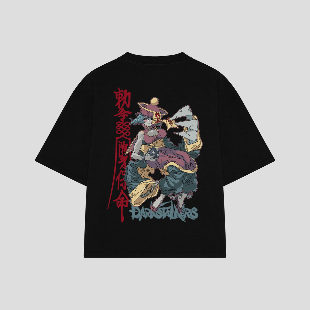 Playera streetwear premium de anime y gaming ExtraLife MX, corte oversized drop shoulder ligero y fresco en color Deep Black y Off-White, moda urbana mexicana de culto.