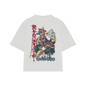 Playera streetwear premium de anime y gaming ExtraLife MX, corte oversized drop shoulder ligero y fresco en color Deep Black y Off-White, moda urbana mexicana de culto.