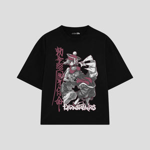Playera streetwear premium de anime y gaming ExtraLife MX, corte oversized drop shoulder ligero y fresco en color Deep Black y Off-White, moda urbana mexicana de culto.