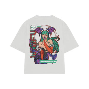 Playera streetwear premium de anime y gaming ExtraLife MX, corte oversized drop shoulder ligero y fresco en color Deep Black y Off-White, moda urbana mexicana de culto.