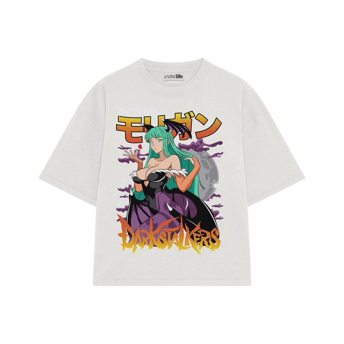 Playera streetwear premium de anime y gaming ExtraLife MX, corte oversized drop shoulder ligero y fresco en color Deep Black y Off-White, moda urbana mexicana de culto.