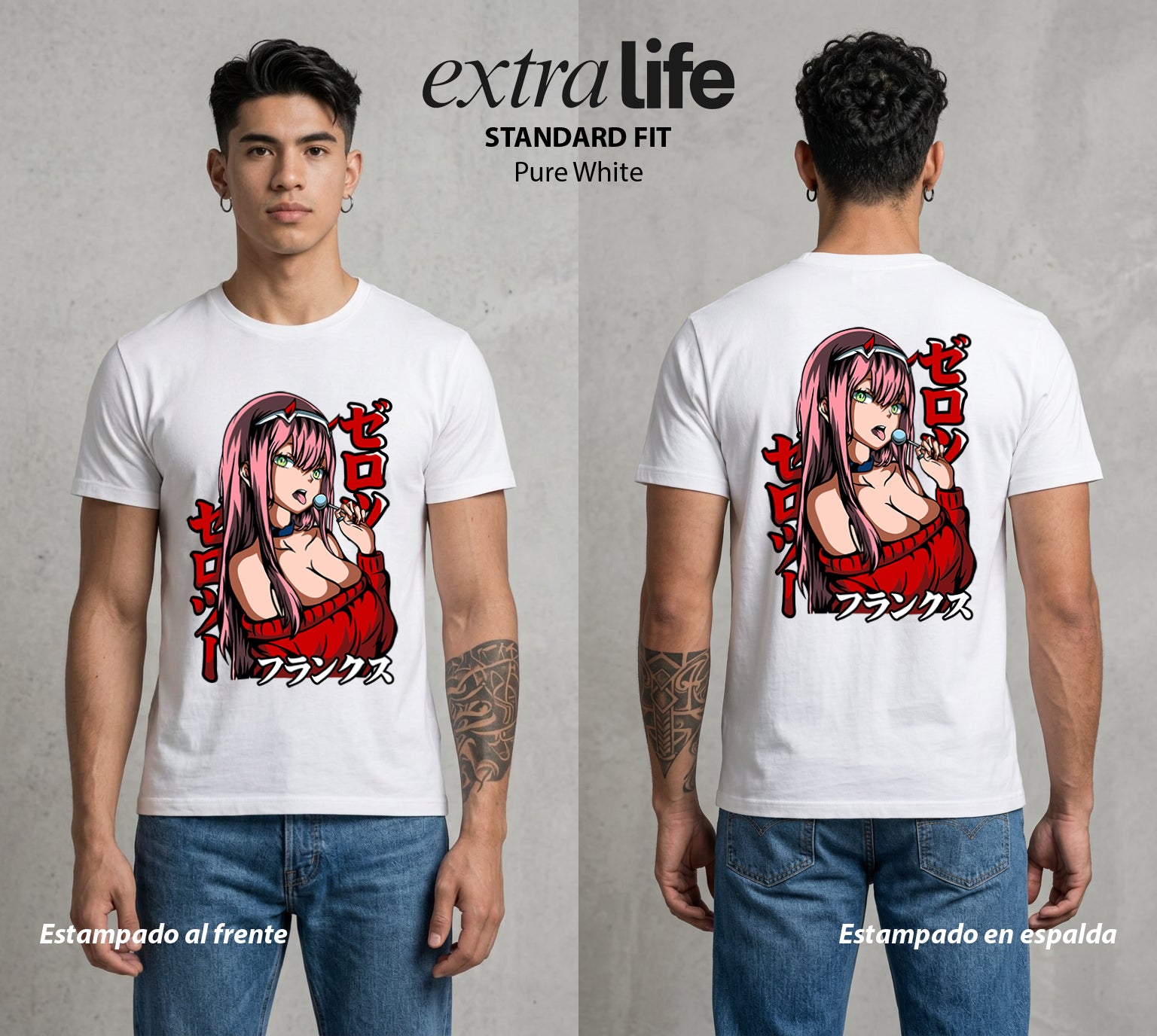 Los Pilotos del Meca | La Piloto del Klaxosaur #00630 - Playera Standard Fit | Pure White - Foto en modelo