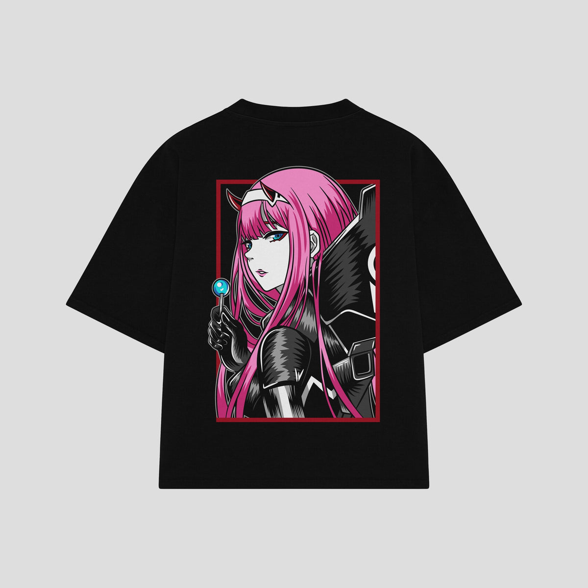 Playera streetwear premium de anime y gaming ExtraLife MX, corte oversized drop shoulder ligero y fresco en color Deep Black y Off-White, moda urbana mexicana de culto.
