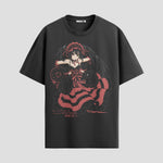 Playera urbana de anime y gaming ExtraLife MX, corte Standard Fit unisex ligero y transpirable en color Deep Black y Pure White, ropa de uso diario para gym y casual.