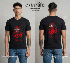 Los Espiritus del Tiempo | Date A Live #00636 - Playera Standard Fit | Deep Black - Foto en modelo