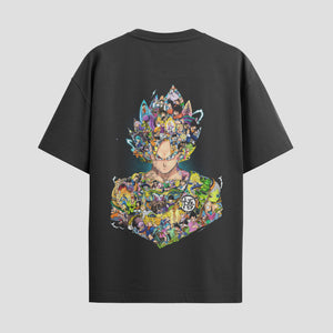 Playera urbana de anime y gaming ExtraLife MX, corte Standard Fit unisex ligero y transpirable en color Deep Black y Pure White, ropa de uso diario para gym y casual.