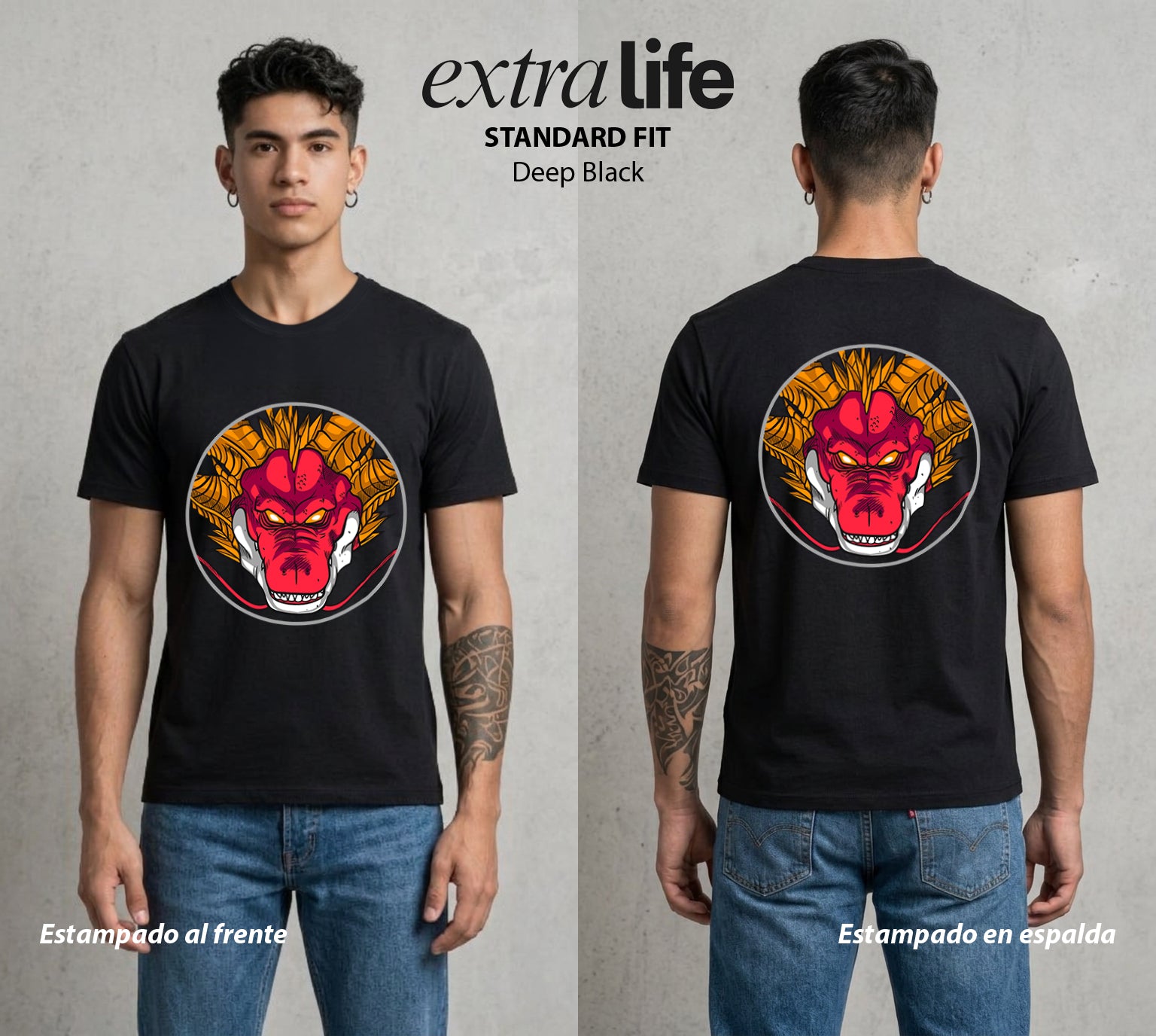 El Poder de las Esferas | La Aventura Final #00645 - Playera Standard Fit | Deep Black - Foto en modelo
