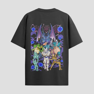 Playera urbana de anime y gaming ExtraLife MX, corte Standard Fit unisex ligero y transpirable en color Deep Black y Pure White, ropa de uso diario para gym y casual.