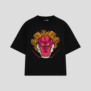 Playera streetwear premium de anime y gaming ExtraLife MX, corte oversized drop shoulder ligero y fresco en color Deep Black y Off-White, moda urbana mexicana de culto.