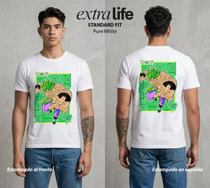 El Poder de las Esferas | Fuerza Legendaria #00650 - Playera Standard Fit | Pure White - Foto en modelo