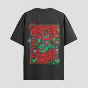Playera urbana de anime y gaming ExtraLife MX, corte Standard Fit unisex ligero y transpirable en color Deep Black y Pure White, ropa de uso diario para gym y casual.