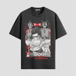 Playera urbana de anime y gaming ExtraLife MX, corte Standard Fit unisex ligero y transpirable en color Deep Black y Pure White, ropa de uso diario para gym y casual.