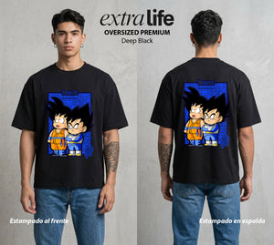 El Poder de las Esferas | El Principe Caido #00655 - Playera Oversized Premium | Deep Black - Foto en modelo