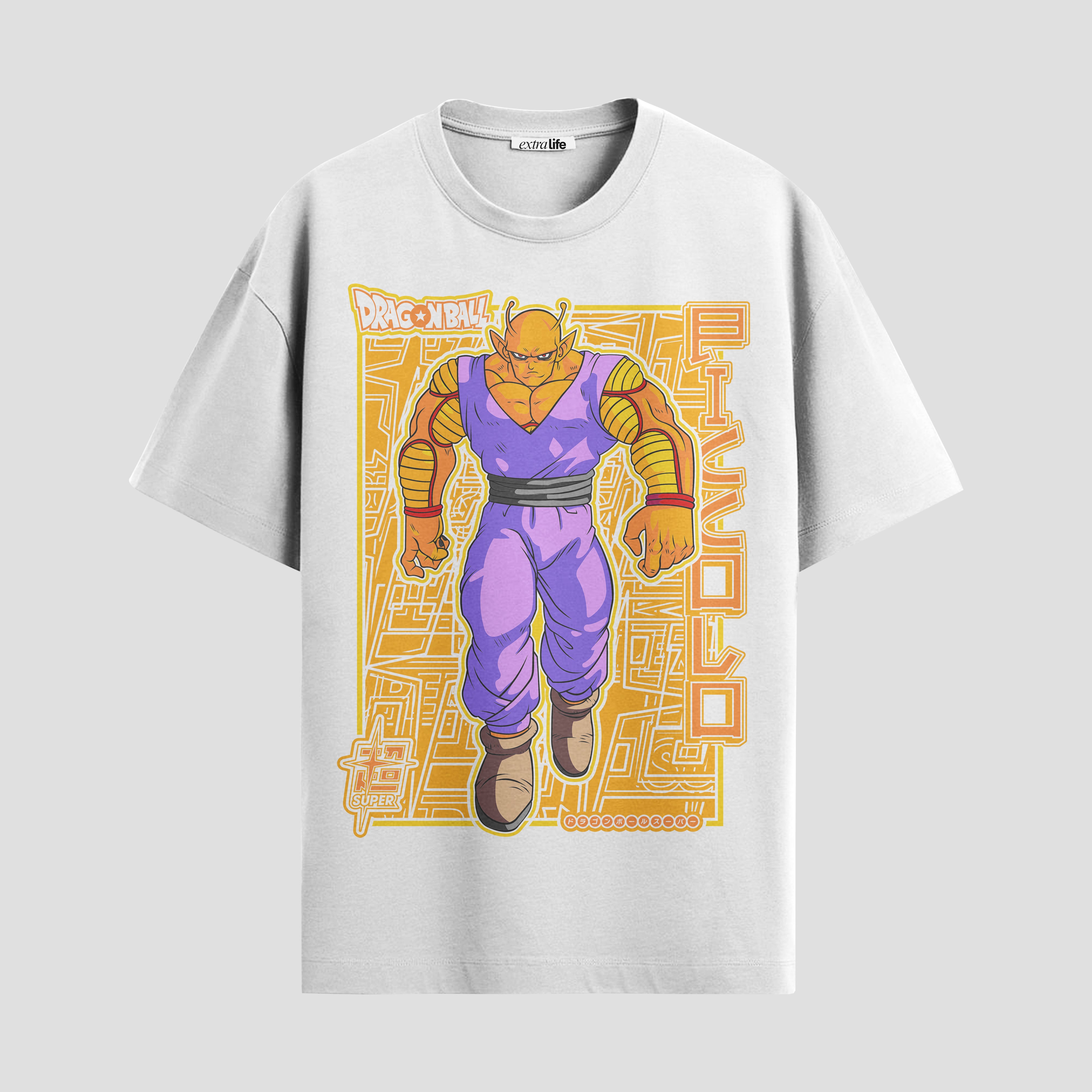 Playera urbana de anime y gaming ExtraLife MX, corte Standard Fit unisex ligero y transpirable en color Deep Black y Pure White, ropa de uso diario para gym y casual.
