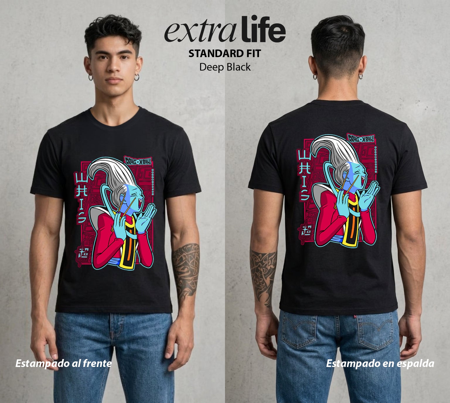 El Poder de las Esferas | El Angel del Universo #00662 - Playera Standard Fit | Deep Black - Foto en modelo
